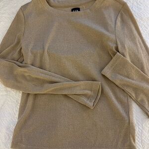 GAP Women's gold Crew Neck Top